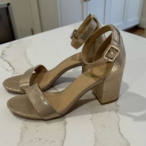 CL By Laundry Jody Heels Mules Gold Size 7.5